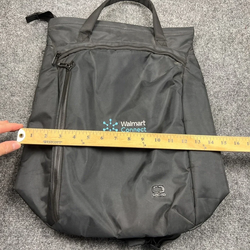 OGIO Walmart Connect Logo Versatile Backpack Zippered Black Handle Padded Bag